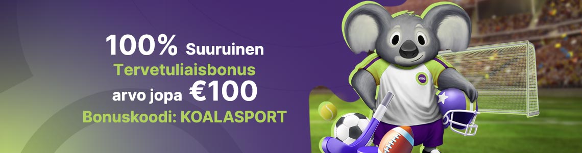 100% SUURUINEN TERVETULIAISBONUS LUCKYKOALASSA